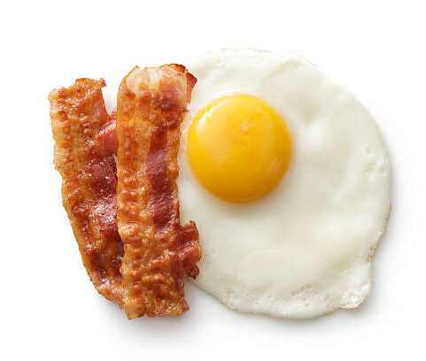 air fried bacon and eggs