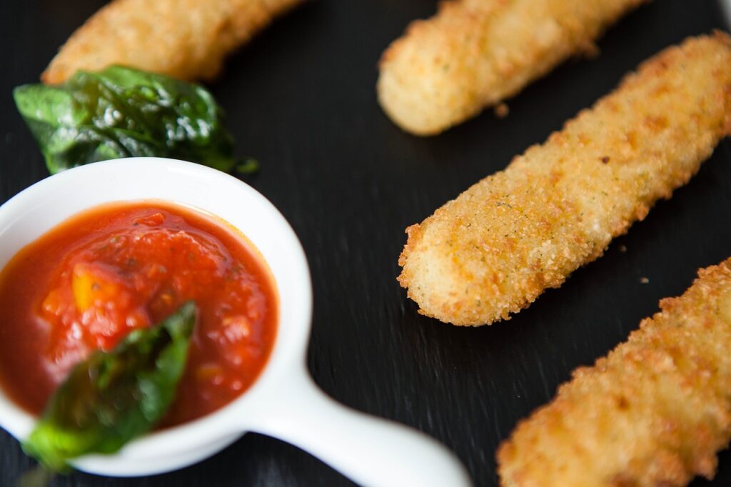 Air Fried Mozzarella Sticks